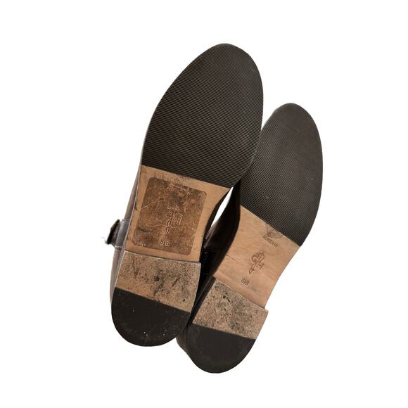 Cole Haan brown leather harness pull on knee high boots size 8.5 - Picture 7 of 8